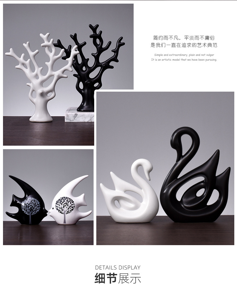 Wholesale of Nordic ceramic ornaments, TV cabinets, wine cabinets, home decorations, creative deer handicrafts and housewarming gifts pic 10