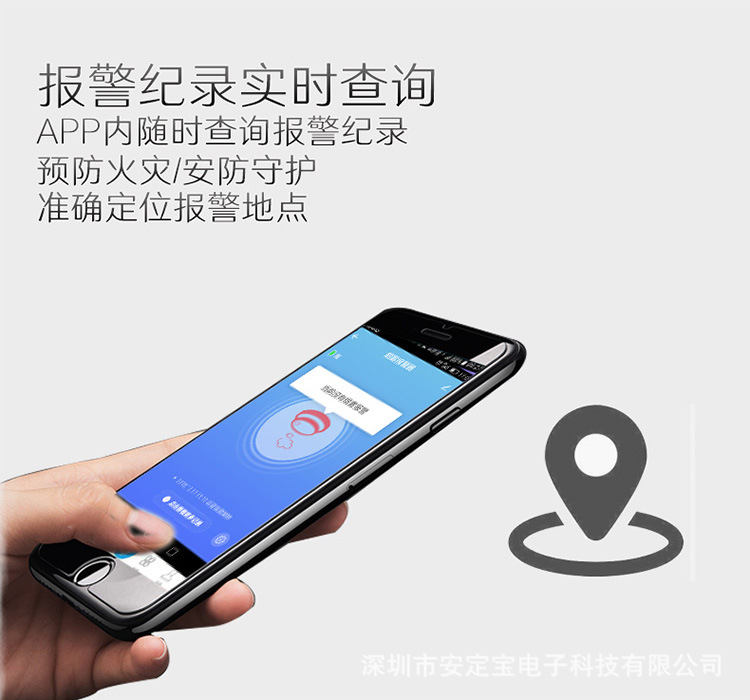 外贸专供涂鸦智能wifi无线烟雾报警器wifi烟雾探测器APP报警推送详情7