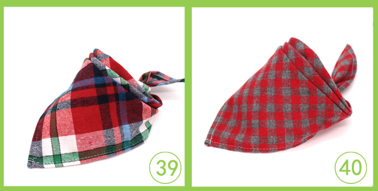 跨境2024母婴用品苏格兰风棉质宝宝围脖格子三角巾儿童大号口水巾详情41