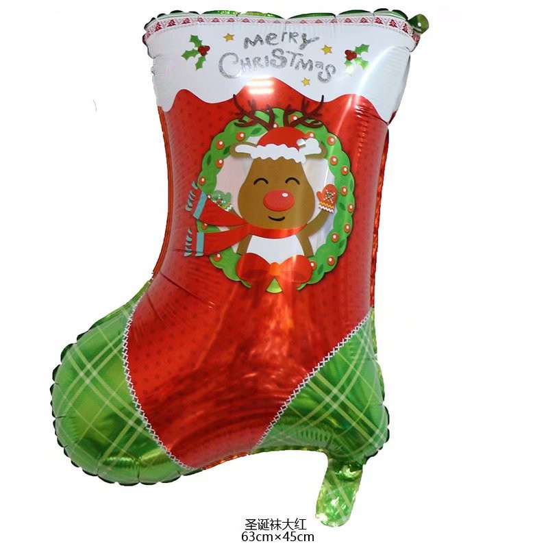 New Santa Claus Christmas tree aluminum film balloon Snowman Christmas atmosphere decoration aluminum film balloon pic 11