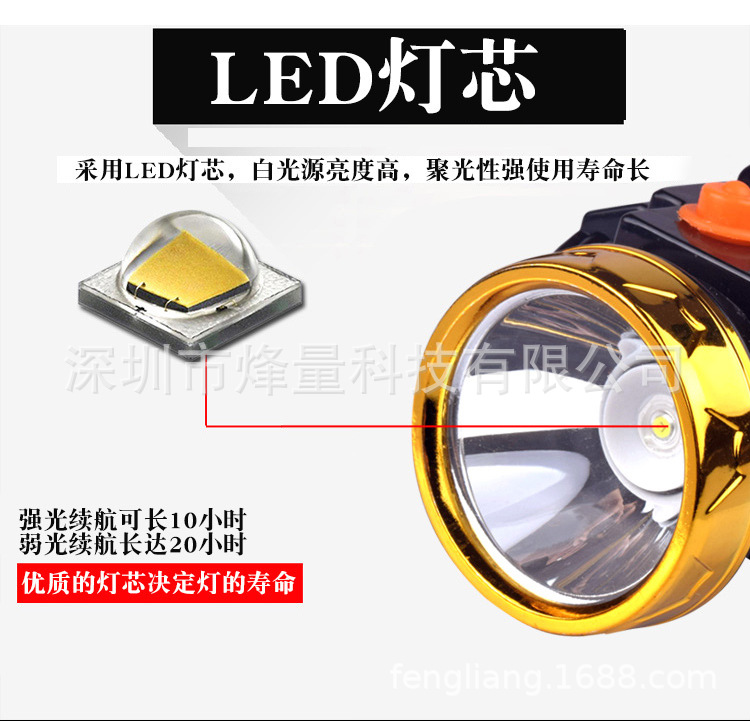High-power headlamps, industrial headlamps, head lighting flashlights for diving, dust-proof and water-proof pic 7