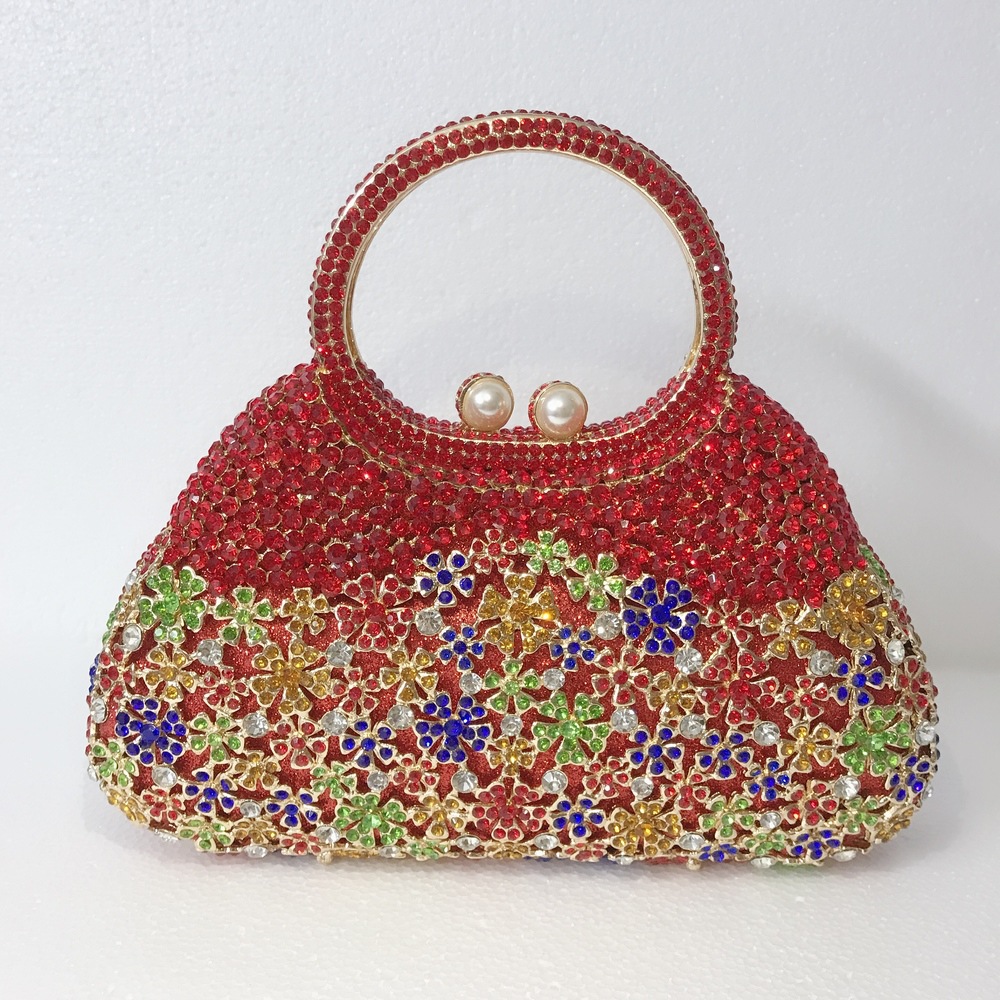 BL086 AliExpress Water Diamond Bag, Perforated Metal diamond-encrusted Dinner Bag, Full Diamond handbag for Foreign Trade Ladies, Banquet Bag pic 21
