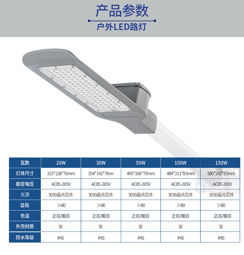 Modern LED road lighting outdoor high-lumen high-power rural street lamps outdoor lighting street lamp heads pic 12