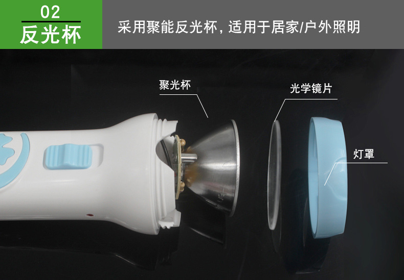Wholesale Jiuliang flashlight, led charging, outdoor portable, flood control, fire emergency, household plastic flashlight, printable pic 12