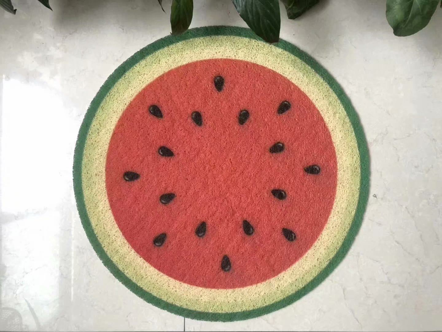 拉丝印喷花图案脚垫宠物笑脸熊猫卡通表情造型幼儿园游戏地垫详情11