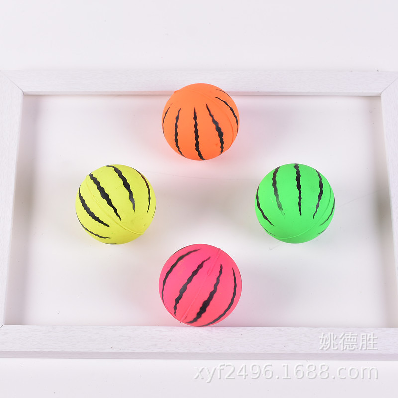 Factory direct sales 6.3cm rubber foam dog biting pet elastic children stress-relieving throwing toy balls pic 3