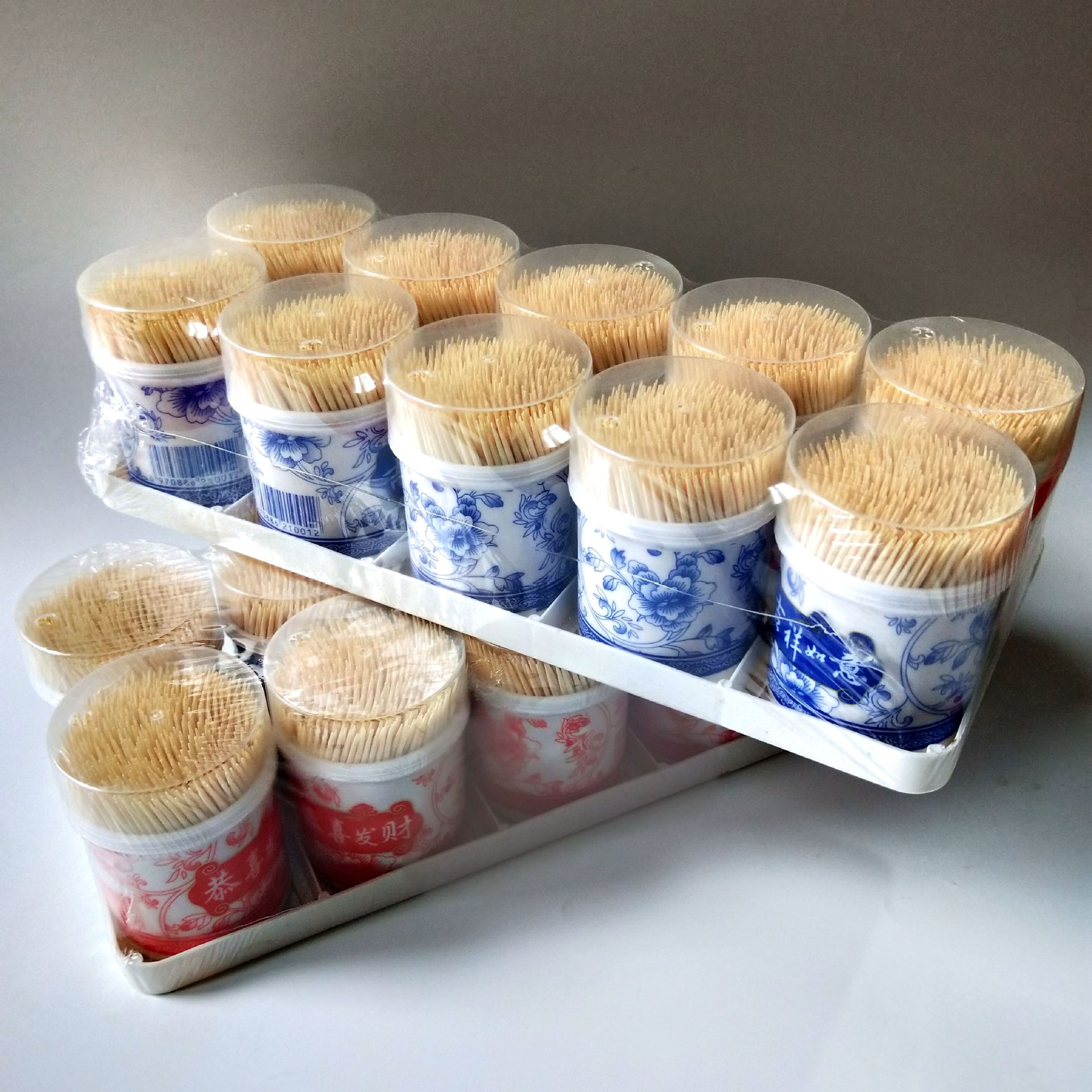 【1-1 Zone 】【 Blue and White Porcelain Toothpicks 】10/ card 400/ box 2 yuan store blue and white porcelain toothpicks, canned toothpicks, bottled toothpicks, double-sided toothpicks 1 yuan supply pic 6