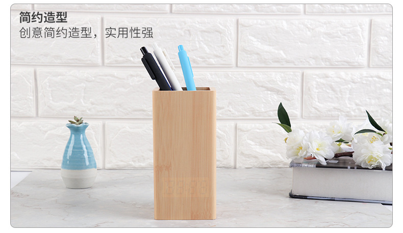 Cross-border bestseller wooden pen holder alarm clock, Amazon hot selling LED clock gift electronic clock, can silk-screen print logo pic 15