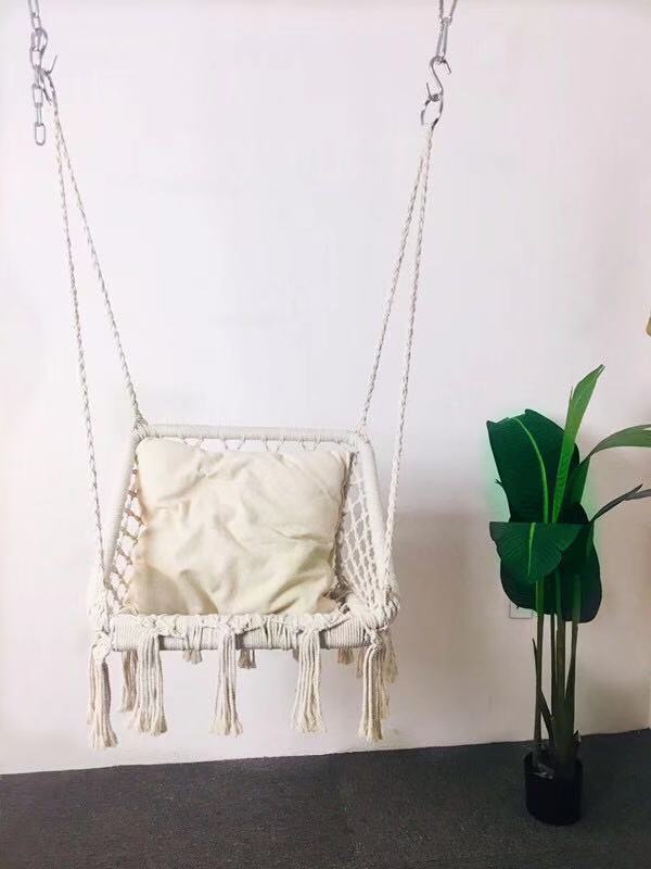 ins北欧吊篮编织秋千椅摄影道具吊椅民宿文艺范宿舍吊椅户外吊椅详情1