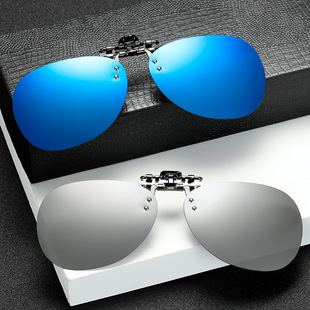 厂家直销近视偏光太阳镜夹片可上翻眼镜夹片男女开车墨镜夹片批发详情10