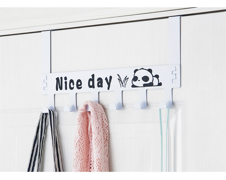 Behind the door hook hanger, bedroom door, no drilling, no trace, backdoor storage and storage, clothes hanger, coat hook pic 7