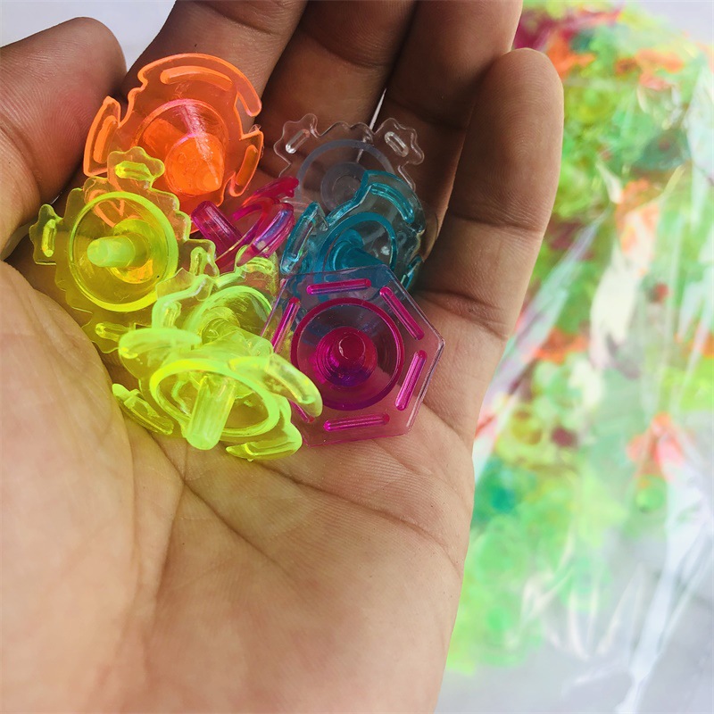 Small lace top, transparent hand-twisted top, plastic small top, colorful ground spin, kindergarten small gifts and prizes pic 18