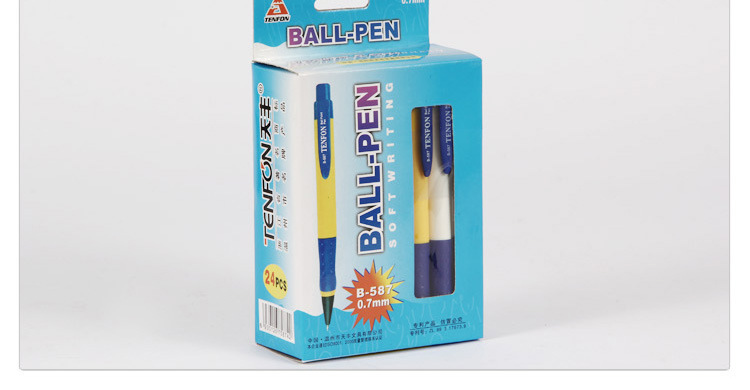 TF587 brand ballpoint pens, office ballpoint pens, plastic classic 0.7MM ballpoint pens, 24 pens per box pic 11