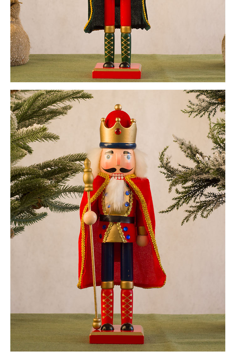 New mixed batch 38CM European-style cape Christmas hotel decoration item, holiday gift Nutcracker puppet figure pic 11