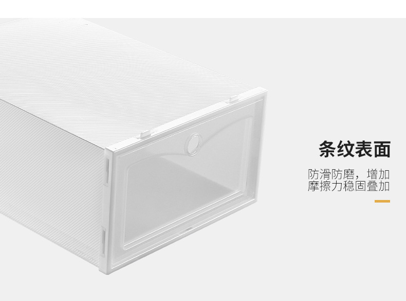 Thickened transparent shoe box, moisture-proof and dust-proof shoe storage box, Japanese-style shoe box, simple plastic drawer-style storage shoe box pic 39