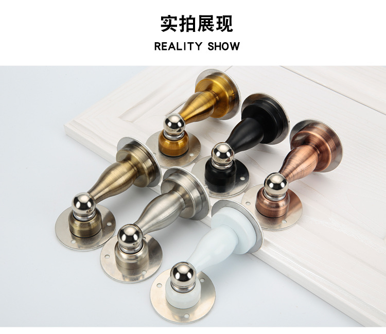 不锈钢门吸 免打孔多颜色强磁墙吸卫生间花瓶形门碰防撞门挡地吸详情29