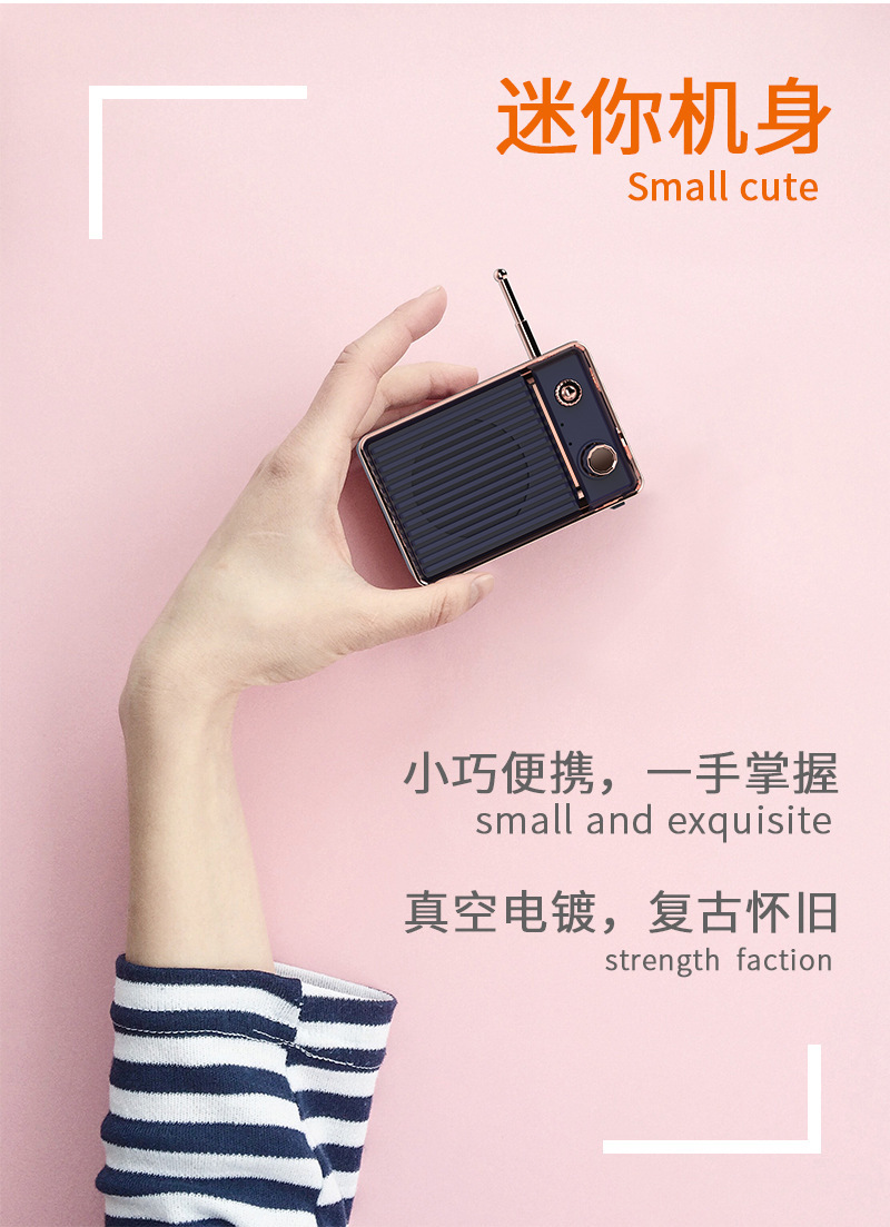 Exquisite retro small TV sets, wireless Bluetooth speakers, mini audio equipment, portable gifts and small furniture ornaments pic 4