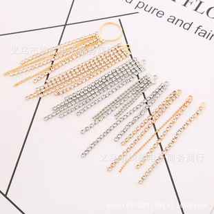 新款DIY手工精美合金烧焊爪链耳钉镶钻几何仿925银针耳饰耳坠配件详情8