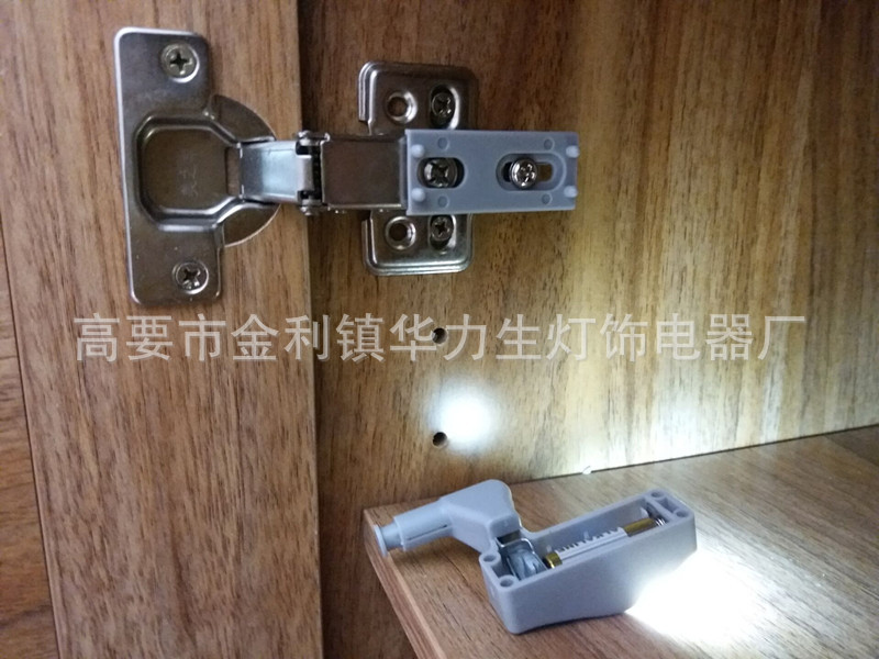 触碰感应橱衣柜LED铰链灯 跨境电商现货暖白光柜门合页灯 pic 18