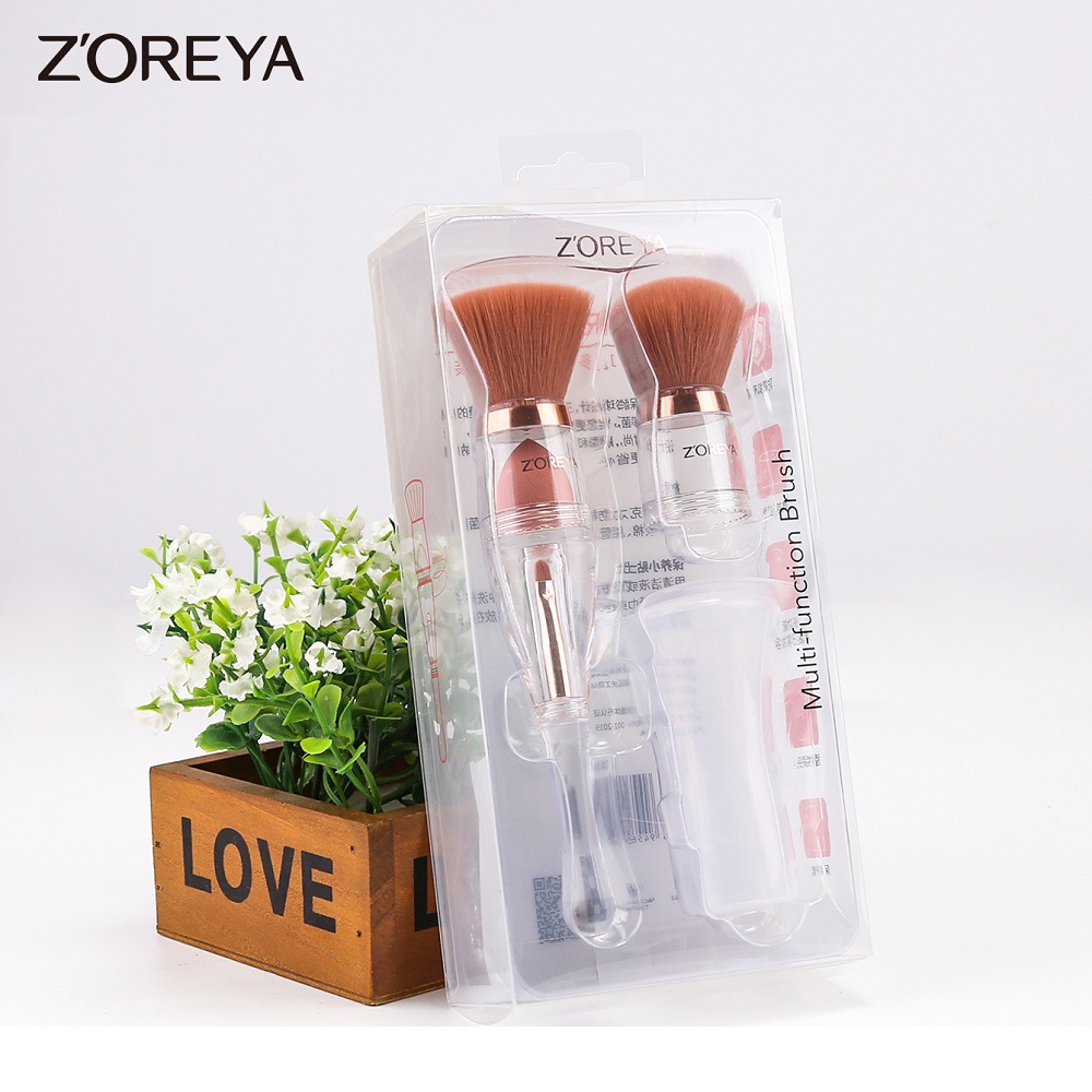 ZOREYA卓尔雅轮廓刷尖头粉扑唇刷双头替换三合一化妆刷粉底液眼影定妆便携化妆刷详情8