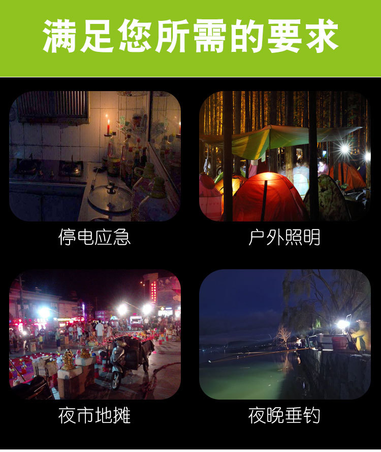 led rechargeable bulbs, night market stalls, outdoor portable camping lights, usb charging emergency lights, power failure lighting bulbs pic 2