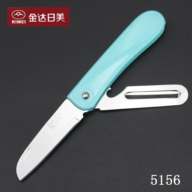 金达日美 5154不锈钢水果刀折叠便携瓜果刀 5155削皮器多功能小刀详情15