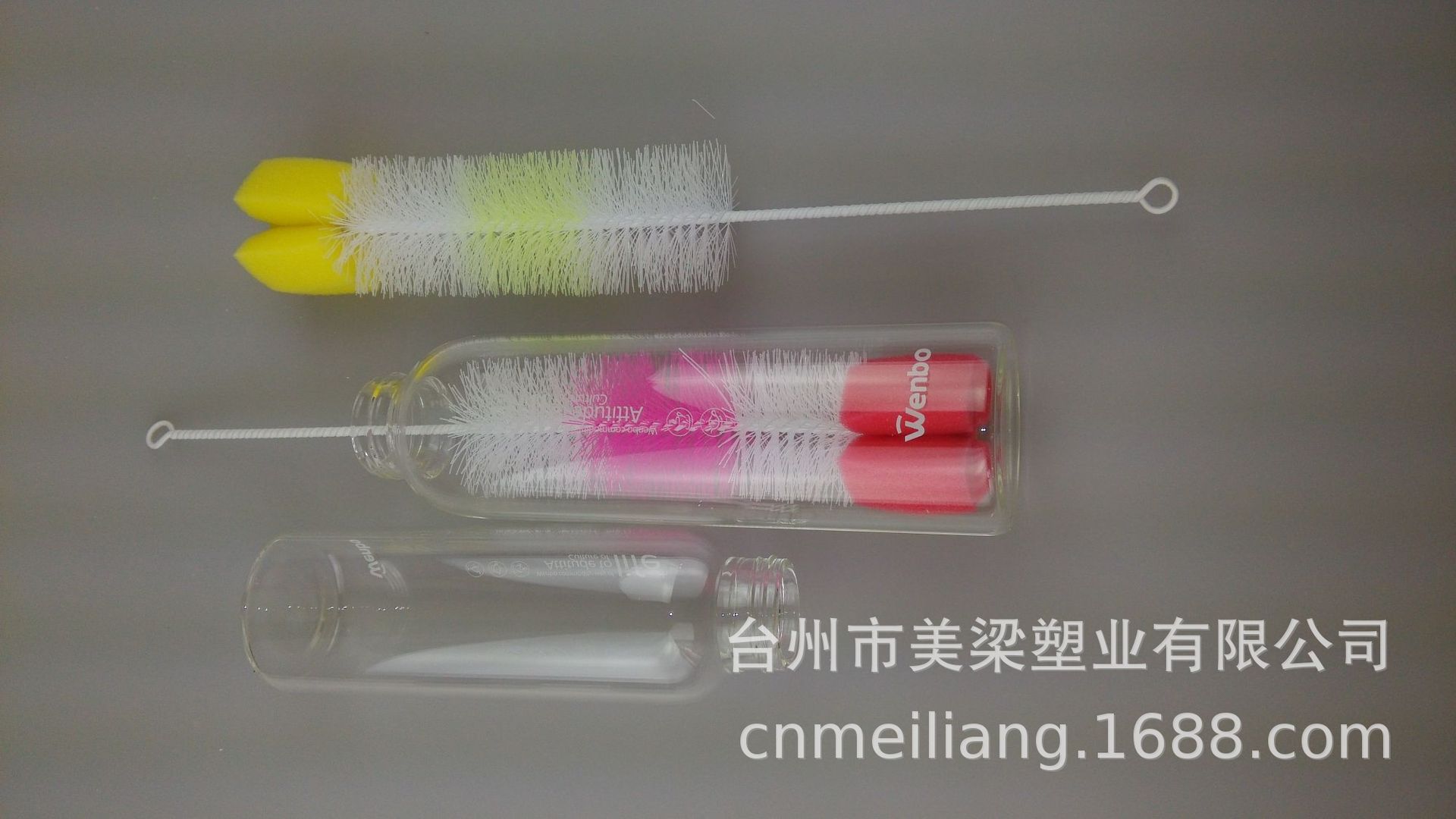 海绵头长柄奶瓶刷 红酒杯刷 保温杯瓶刷 茶壶清洁刷百货批发详情5