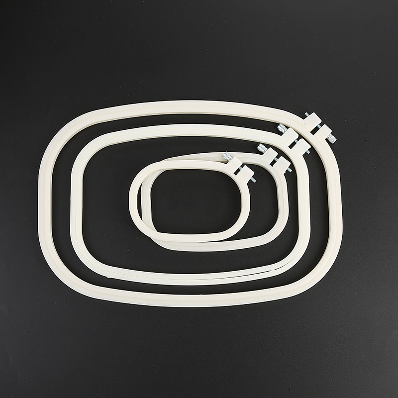 Embroidery machine accessories: Middle adjustable flower stand, round embroidery frame, embroidery stretch, candy-colored ABS plastic square embroidery ring pic 49