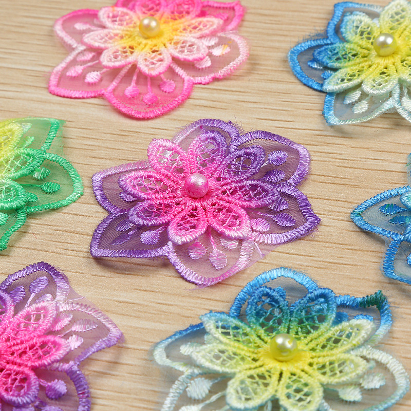 Factory direct sales and immediate supply of high-quality single-strand organza, 6CM wide double-layer organza discounted lace pic 7