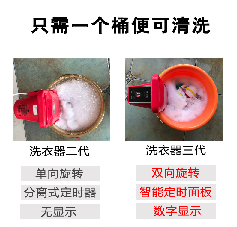 Lazy student dormitory laundry machine, portable washing machine, hand-held small mini convenient travel sock washing machine pic 3