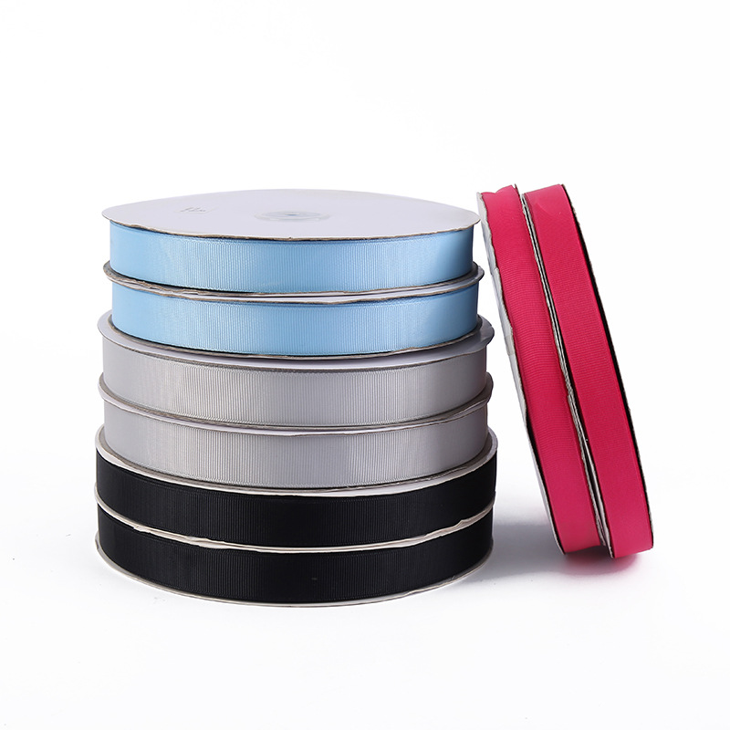 厂家批发现货螺纹丝带服装织带涤纶罗纹带头饰彩带可定颜色详情7