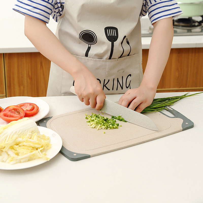 家用双面菜板 宝宝辅食砧板防滑切水果厨房两用案板小麦秸秆菜板详情17