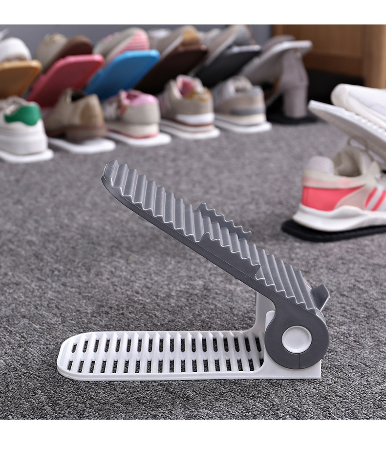 Plastic shoe rack and shoe support, parent-child splicing, fourth-generation adjustable, simple and creative home storage, European-style shoe cabinet for home use pic 38