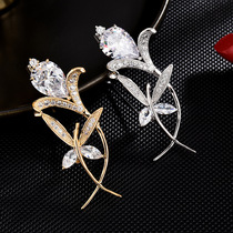 新款春季胸针女高档简约别针时尚创意胸针别镂空树叶羽毛百搭精致详情1