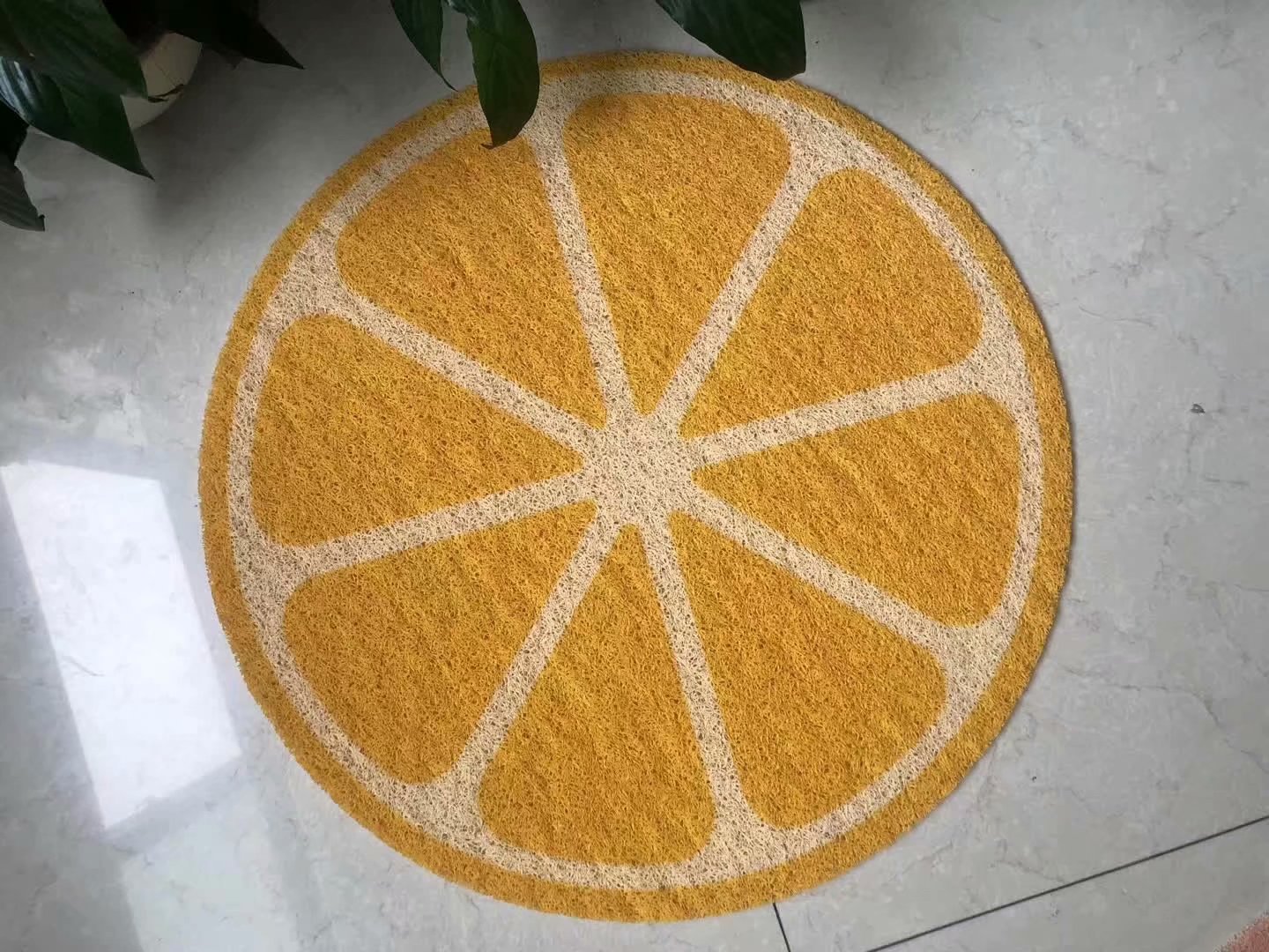 拉丝印喷花图案脚垫宠物笑脸熊猫卡通表情造型幼儿园游戏地垫详情8