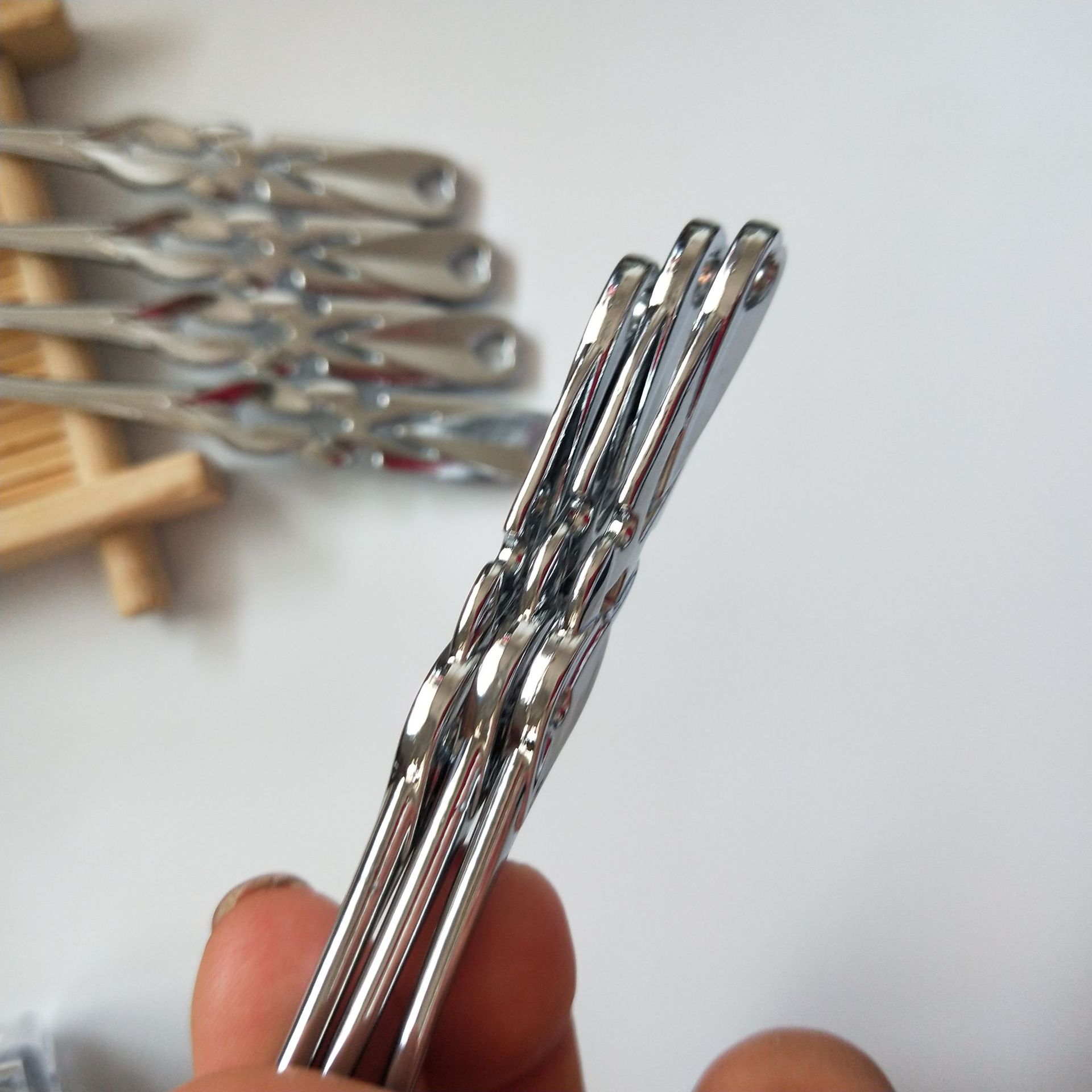 【 Zone 1-4 】E3 alloy extended ear scoops 100/ box 9600/ box 1 yuan 2 yuan store ear scoops Metal silver ear scoops Empty ear scoops box size ear scoops Large ear scoops pic 1