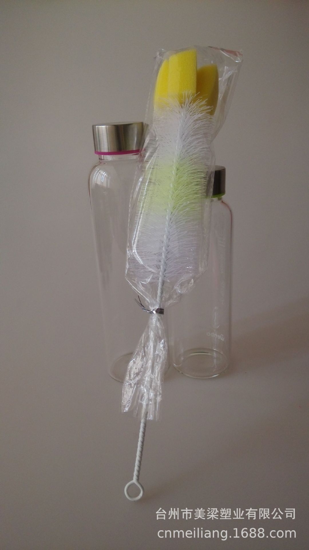 海绵头长柄奶瓶刷 红酒杯刷 保温杯瓶刷 茶壶清洁刷百货批发详情2