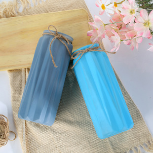 Creative European-style glass vases, transparent hydroponic bottles, flower arrangement vases, living room ornaments, fresh and colorful origami vases pic 24