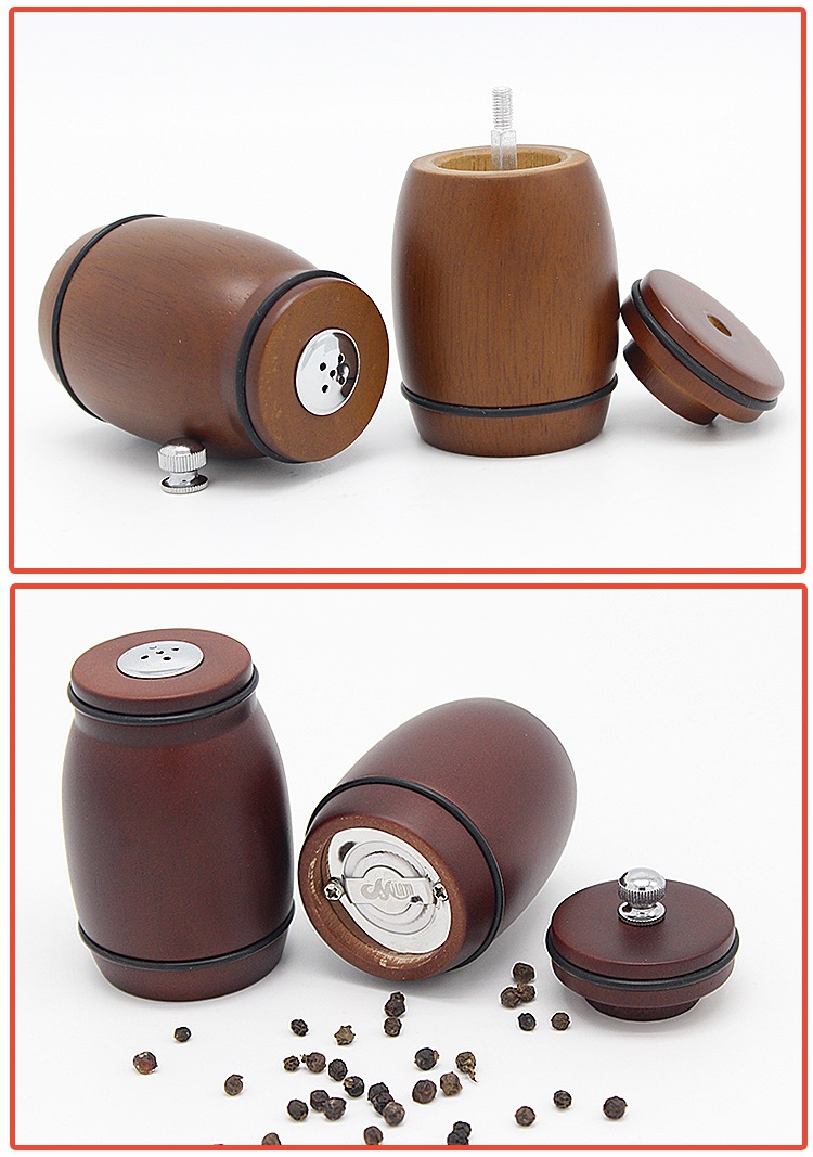 New cross-border pepper grinder, Nordic 5-inch set, manual rubber wood pepper grinder, manual pepper grinder pic 6