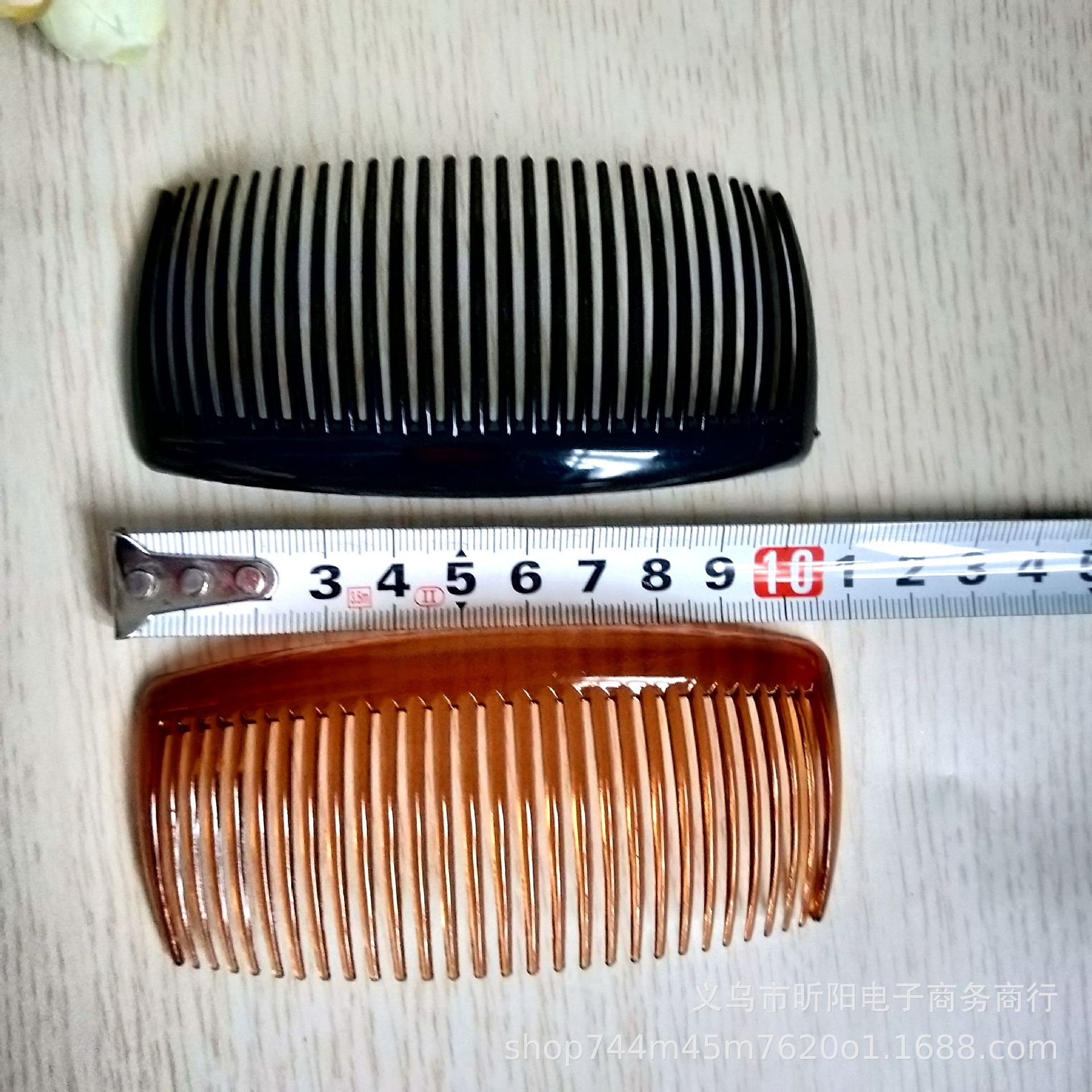 大号插梳黑色棕色简约碎发夹发发夹成人百塔刘海梳盘发卡子详情9