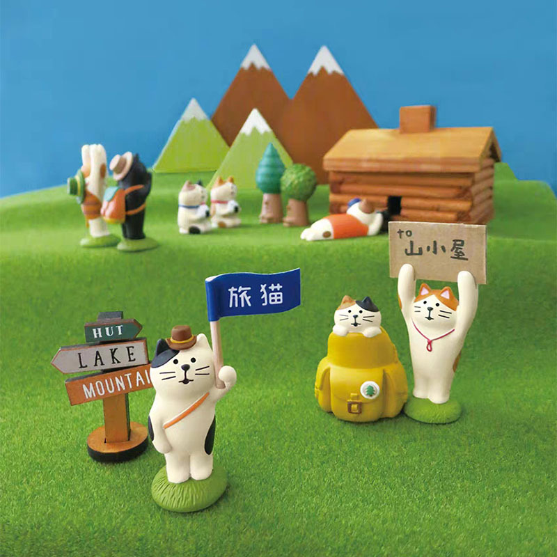 日式杂货zakka狐狸堂书店系列猫咪书架摆件微缩拍摄场景ins小摆件详情15