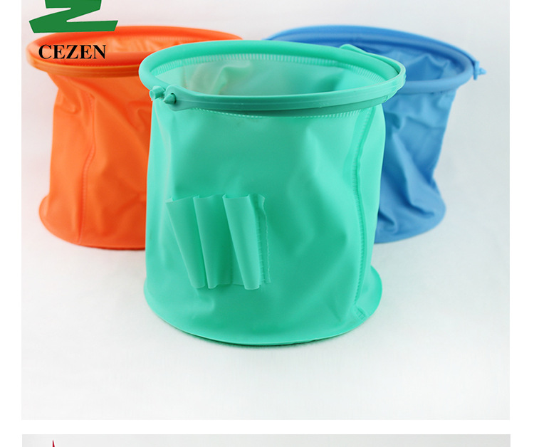 Chengzhen plastic water bucket, shrink, compress, fold, portable water bucket, drawing pen washing bucket, mini water bucket, outdoor car pic 9