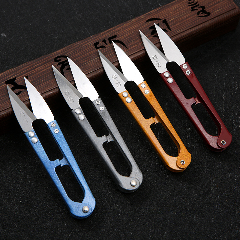 胡一刀小剪刀 家用u型线头剪 弹簧剪工业裁缝尖剪子 迷你纱剪批发详情6