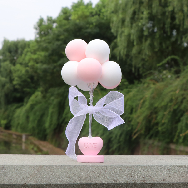 Wholesale of cute, creative and personalized macaron-colored car decorations for car ornaments, love declaration balloons, and car interiors pic 10