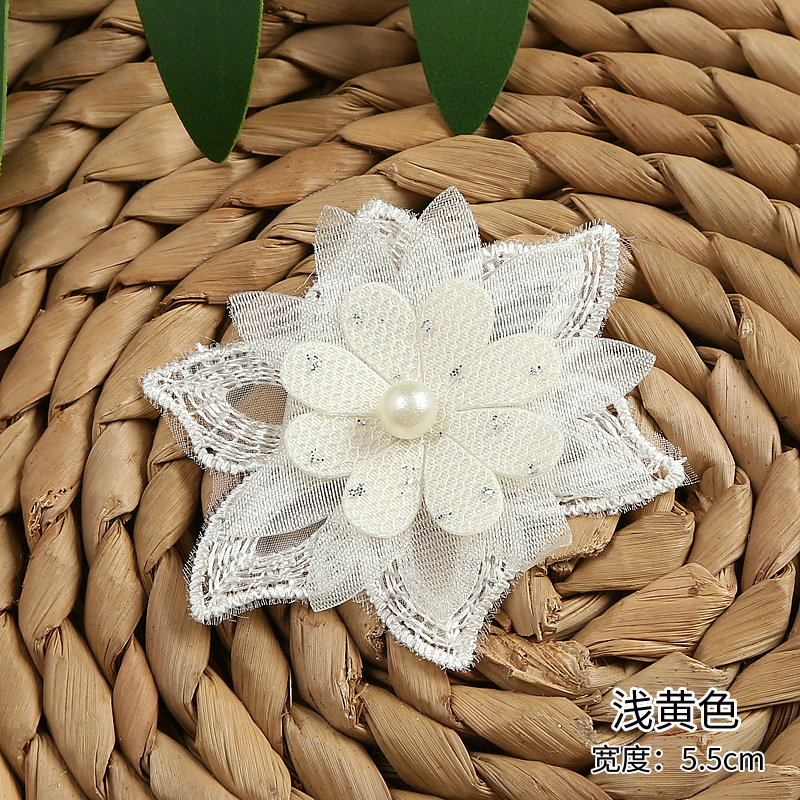 New multi-color three-layer three-dimensional beaded organza flower three-layer organza lace accessory clothing accessories pic 8