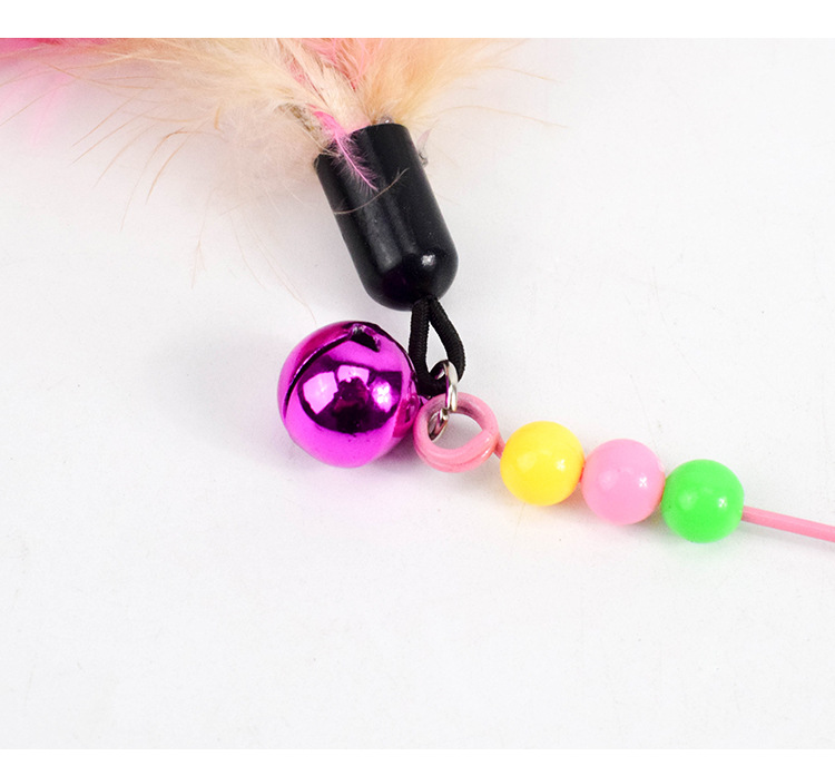 In 2019, factory direct sales of cat toys: High-toughness metal steel wire cat toys, interactive cat toys with bells and feathers pic 12