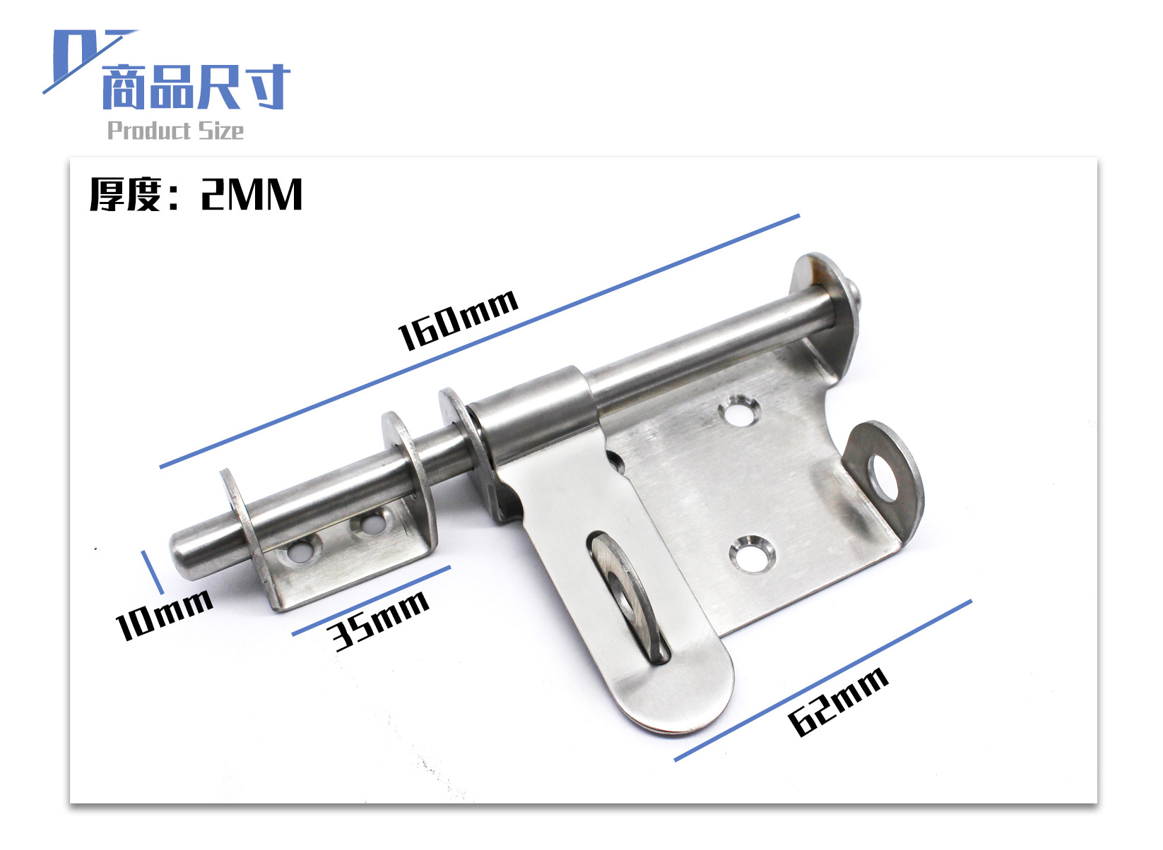 Wholesale of solid left and right bolts for anti-theft doors with stainless steel pins, cross and straight, and lock bolts pic 9