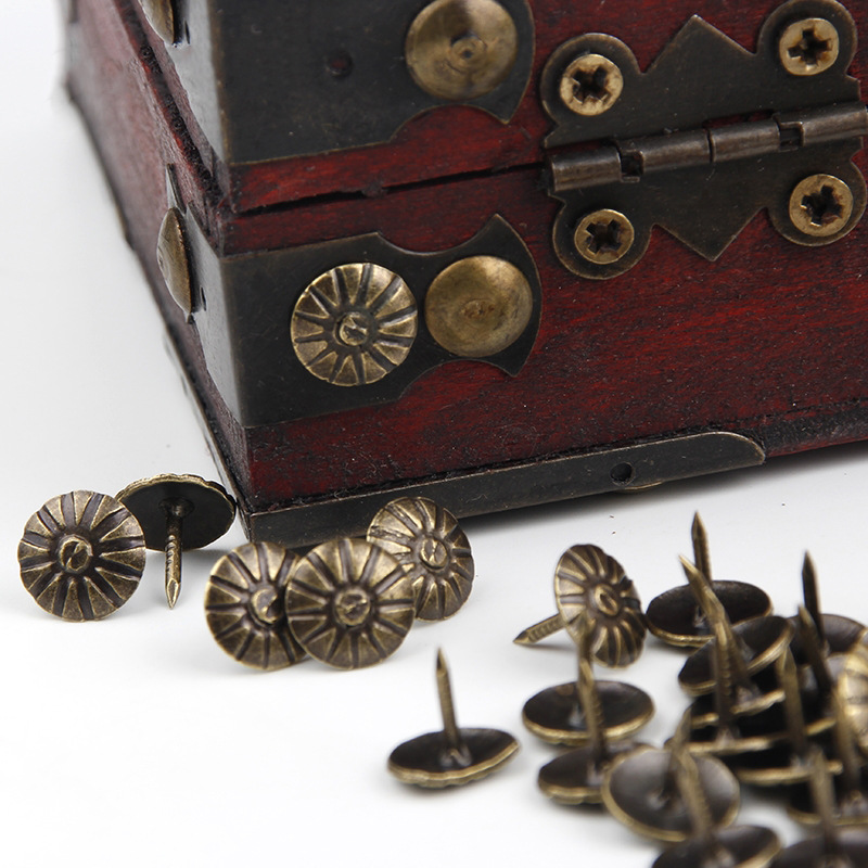 11*16MM thickened chrysanthemum bubble nail sofa box cabinet antique bronze iron nail chrysanthemum bubble nail hardware round head soft pic 4