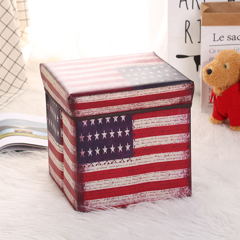 Cross-border best-selling European and American storage stools, folding and organizing storage boxes, sitting storage stools, large-capacity organizing boxes wholesale pic 22