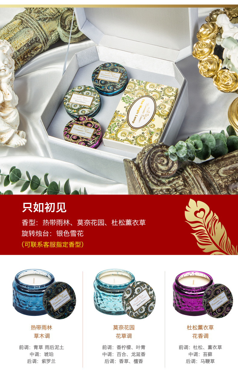 小浮雕节日香薰礼盒蜡烛香氛礼品烛台套装详情11